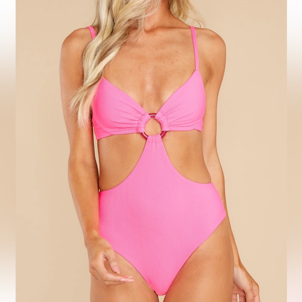 Beach Riot Kirsten pink one piece swimsuit